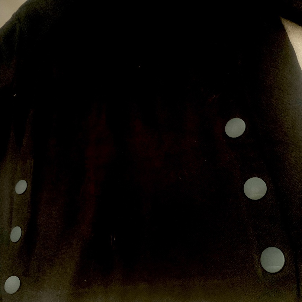 CABI Black Utility Top 3232 Snap Button Trim Stretch Ponte 3/4 Sleeve - Medium - Picture 7 of 9